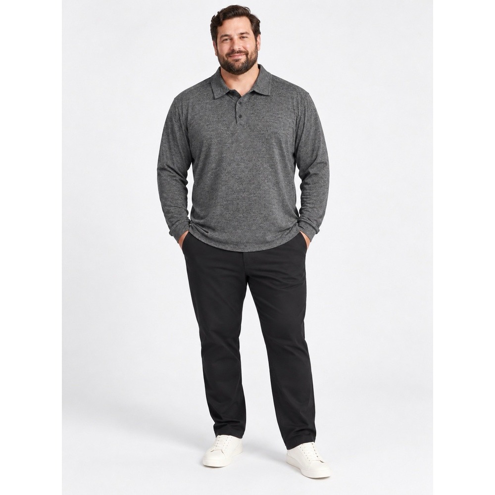 Quince Men's 2XL Flowknit Breeze Performance Long Sleeve Polo Gray NWT